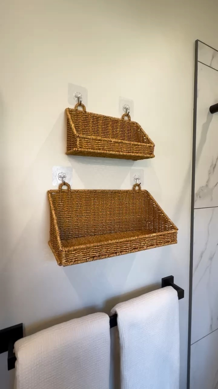 Another amazing find! Removable hanging baskets are great for the bathroom, laundry, kitchen, pantry and more. Functional, beautiful, inexpensive. 

#LTKHome #LTKFindsUnder50 #LTKVideo