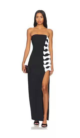 The Selma Dress in Black & White | Revolve Clothing (Global)