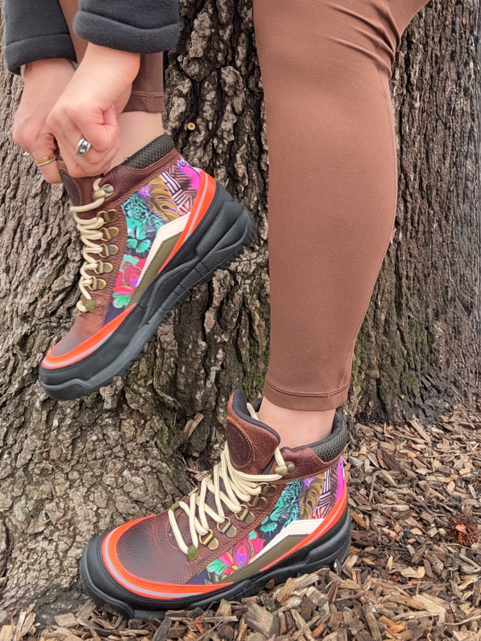 Bold leopard print leather hiking boots. They are SO COMFY and require no breaking in. TTS

#LTKootd #LTKmomlife #LTKActive