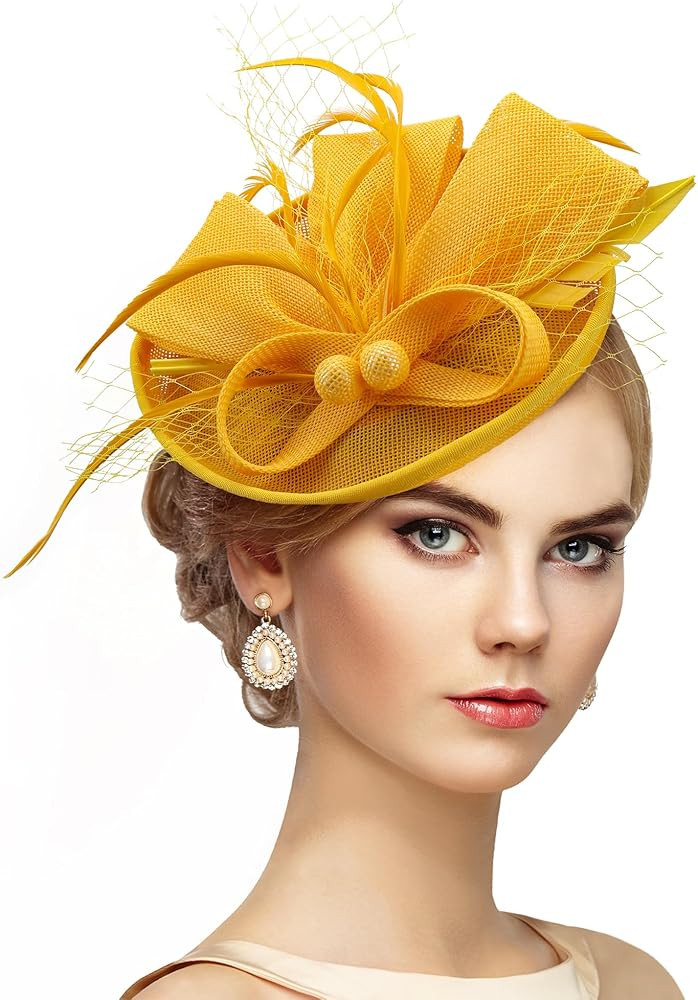 Fascinator Tea Party Hat - 2025 Derby Pillbox Kentucky Hat for Women (7.87x5.9inch) | Amazon (US)