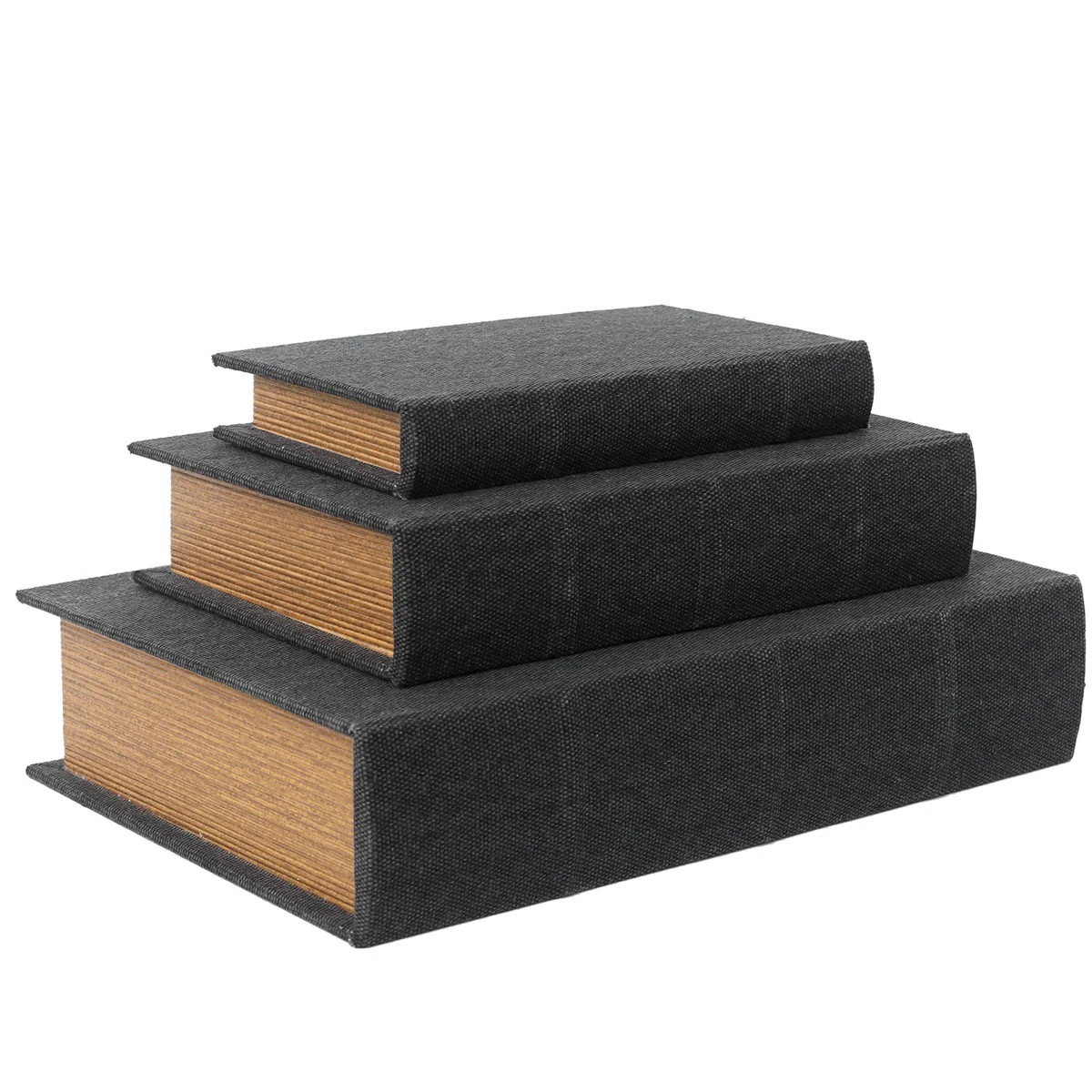 Wood Decorative Faux Book Boxes Set Of 3 (Set of 3) | Wayfair North America