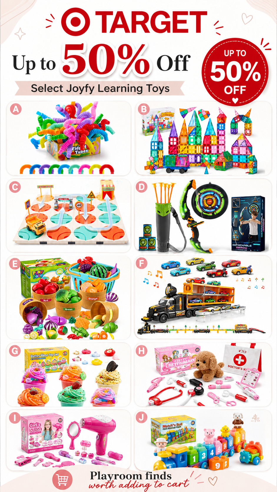 Target Up to 50% off select Joyfy learning toys. 

 #LTKmomlife #LTKSaleAlert #LTKKids