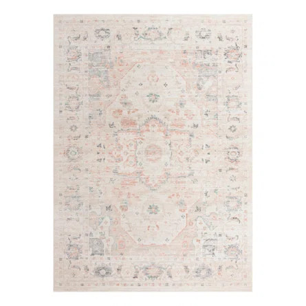 Langley Street Hagood Oriental Area Rug in Ivory/Gray/Pink | Wayfair | Wayfair Professional