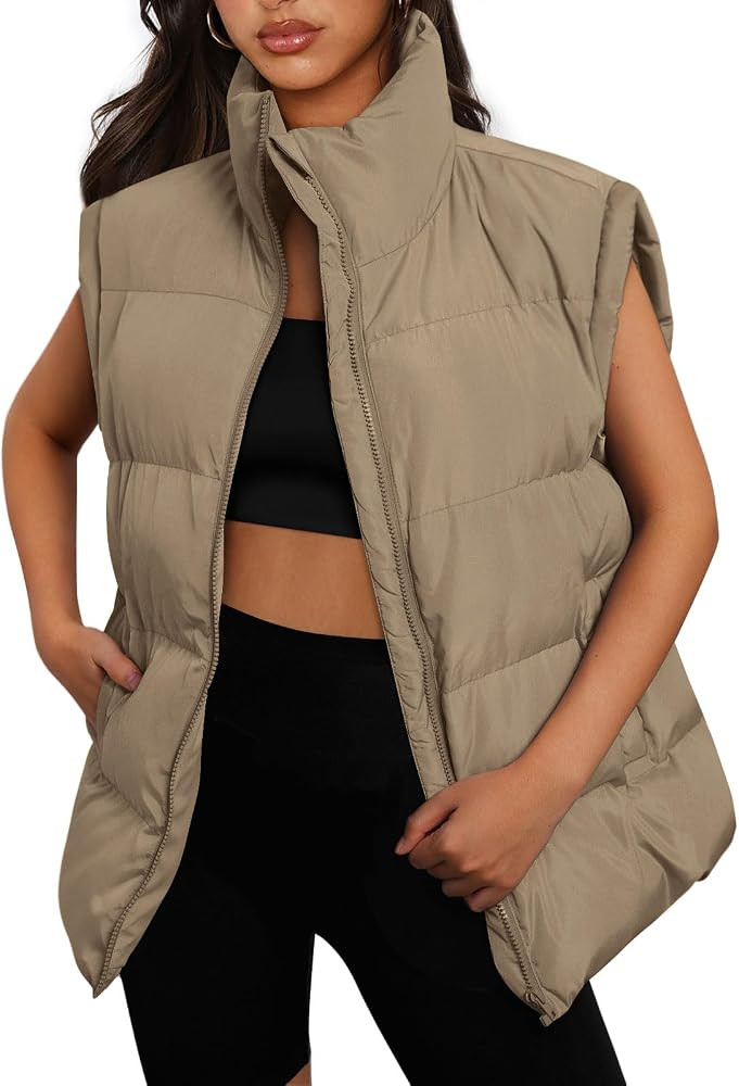 AUTOMET Womens Puffer Vests Fall Fashion Jackets Puffy Outfits 2024 Trendy Sleeveless Coats Outer... | Amazon (US)