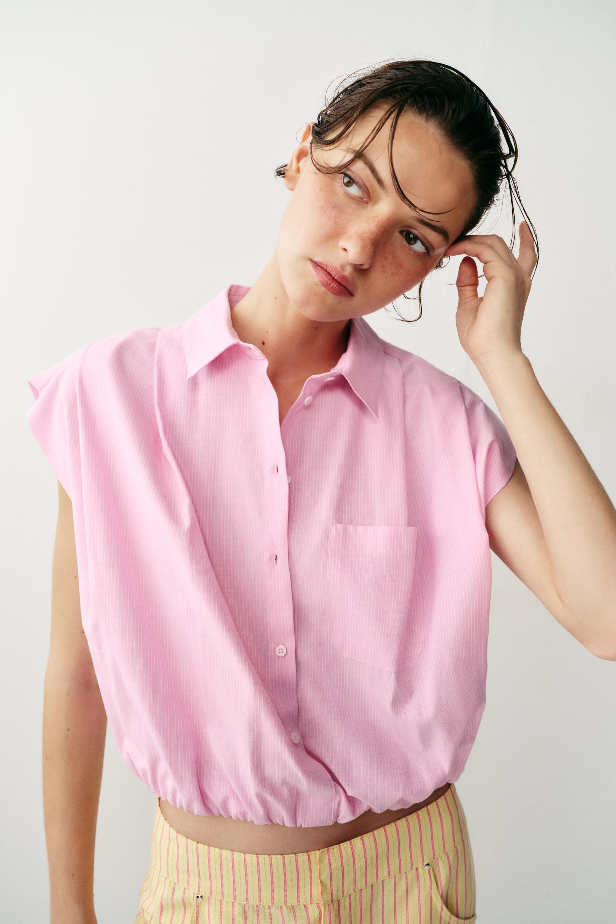 CROPPED STRIPED SHIRT | Zara US