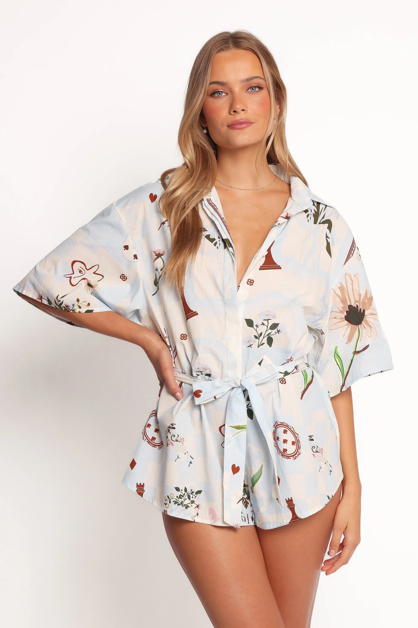 Luisa Romper - Blue Floral | Petal & Pup (US)