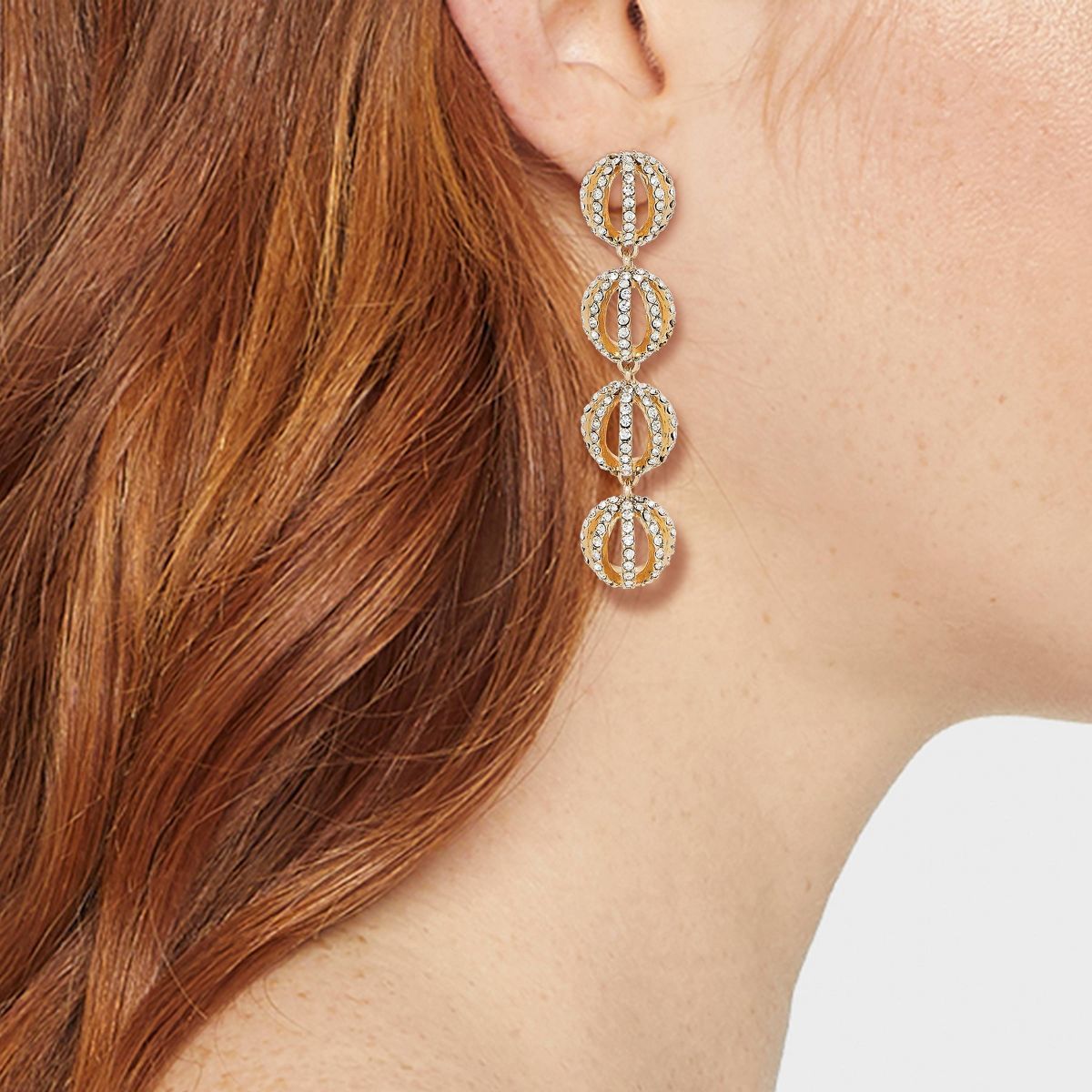 SUGARFIX by BaubleBar Crystal Sphere Statement Earrings - Gold | Target