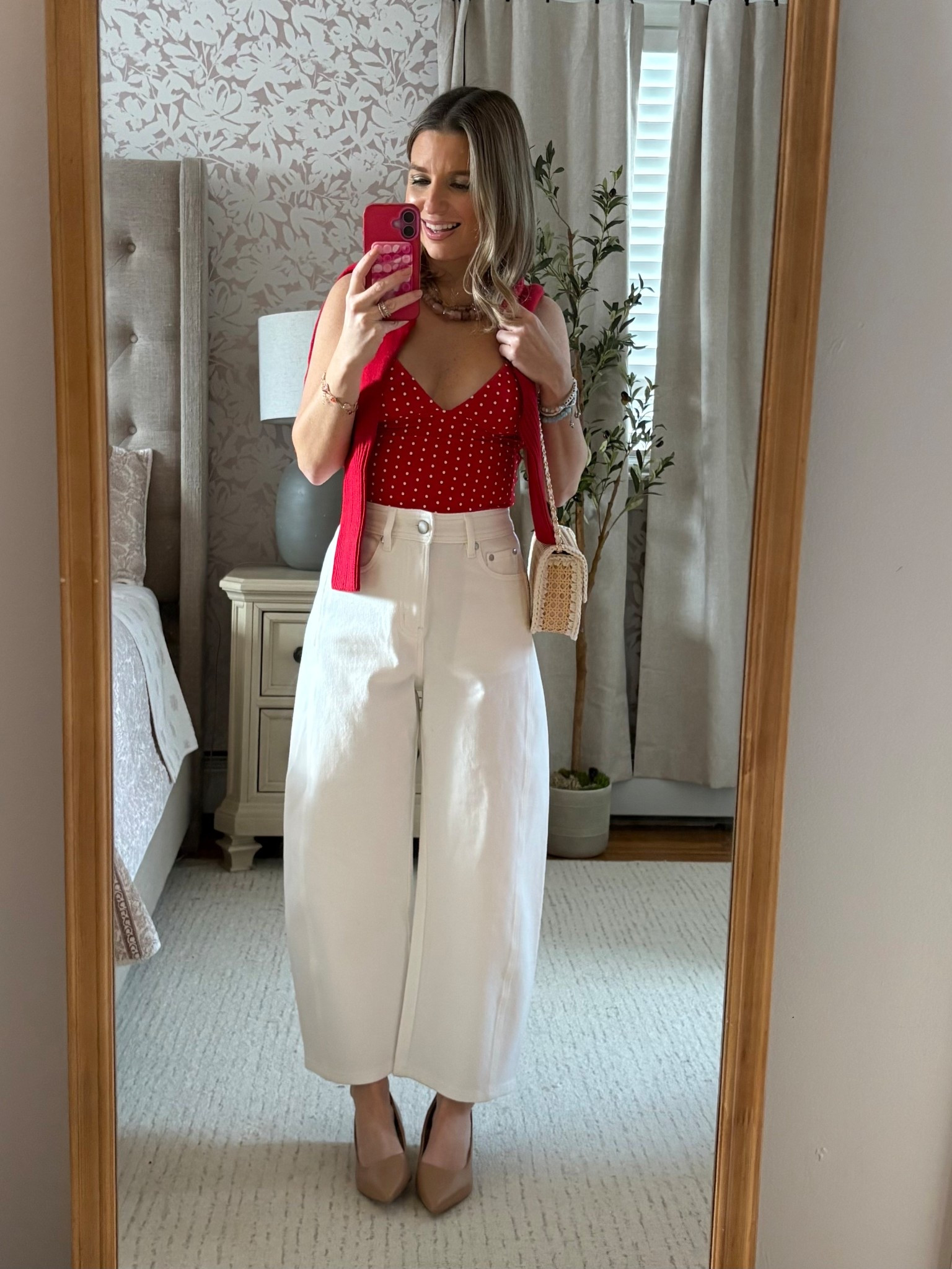 Polka dot red tank- hello spring!!!

#LTKSaleAlert #LTKPetite #LTKootd