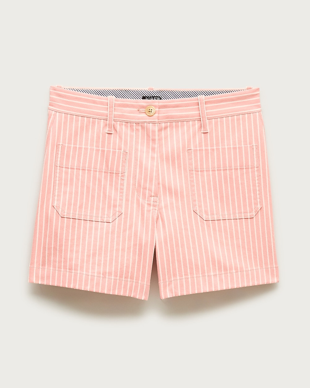 Patch-pocket chino short in stripe | J. Crew US