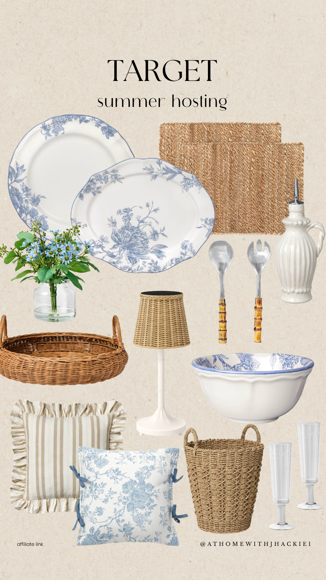 Target summer hosting, summer tablescape ideas, blue and white table decor, woven placemats, summer entertaining essentials, hosting decor ideas, rattan serving tray, floral serving bowl, wicker lamp shade, bamboo serving utensils, neutral hosting decor, outdoor entertaining inspiration, summer dining decor, cottagecore hosting, coastal table styling, affordable entertaining decor, target home finds, summer dinner party ideas, patio hosting decor, blue floral decor, woven baskets, elegant casual hosting, summer centerpiece ideas, table styling inspiration, target decor finds

#LTKSeasonal #LTKHome