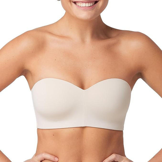 Maidenform Women's Pure Comfort Strapless, Stay-put Wireless, Full-coverage Convertible Bra | Amazon (US)