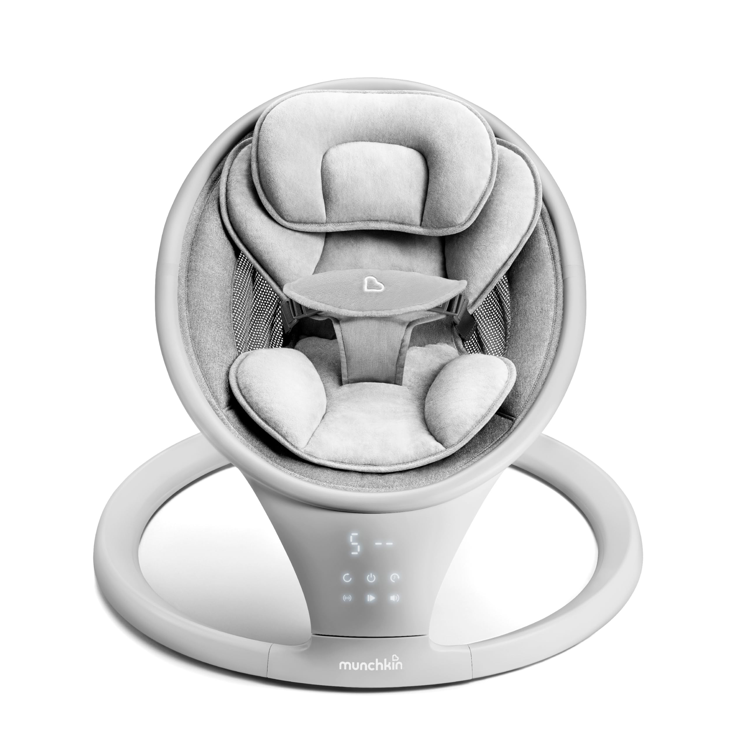 Munchkin® Vibration Baby Swing, Light Grey - Bluetooth-Enabled Smart Seat with Music, Motion, an... | Amazon (US)