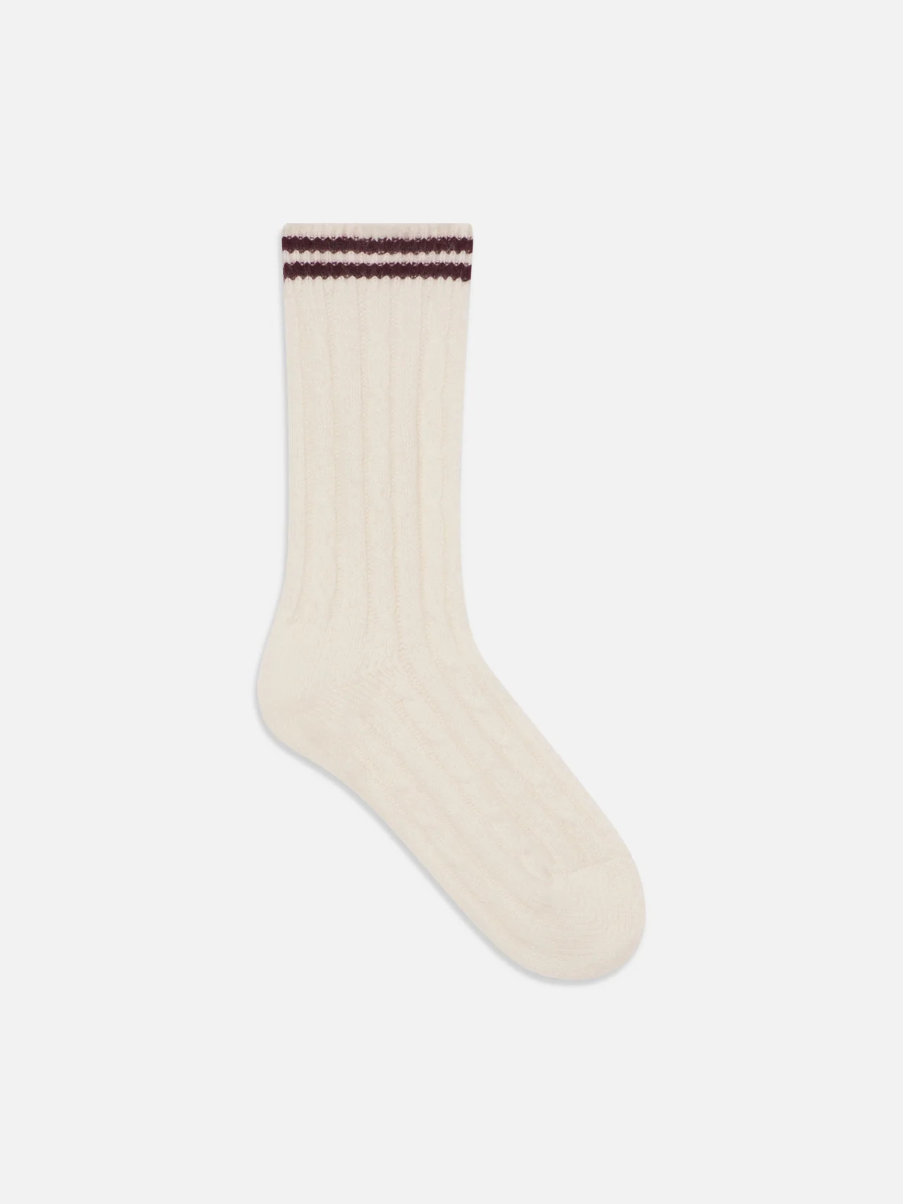 THE CABLE SOCKS BURGUNDY MULTI | Frame Denim