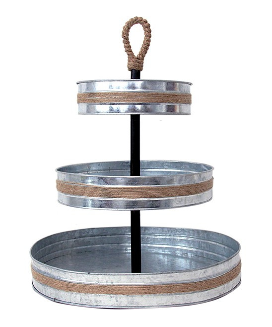 Mesa Fruit Bowls - Home Three-Tier Galvanized Tray | Zulily