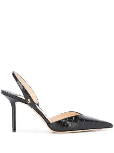 Thandi 85mm crocodile-effect pumps | Farfetch (UK)