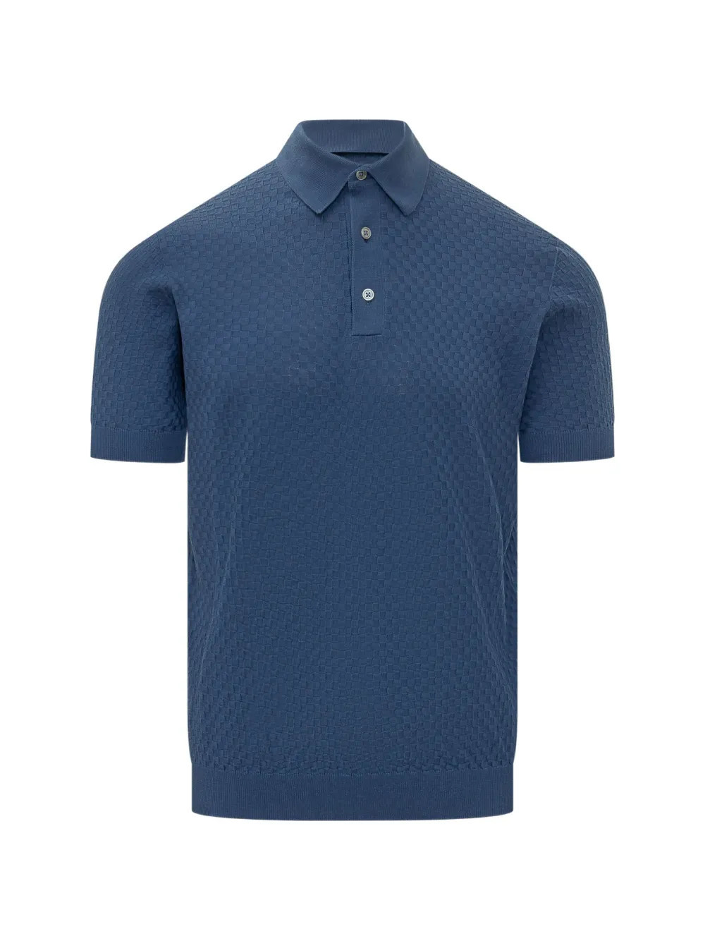 Filippo De Laurentiis textured polo-shirt - Blue | Farfetch Global