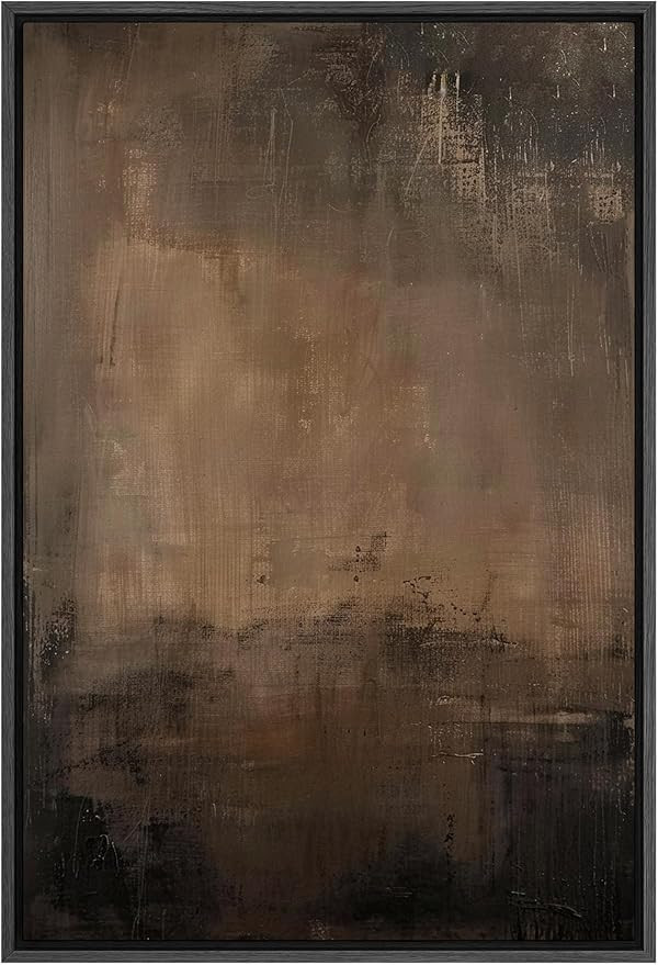 SIGNFORD Framed Canvas Print Wall Art Abstract Earthy Tones Rustic Neutral Illustrations Modern A... | Amazon (US)