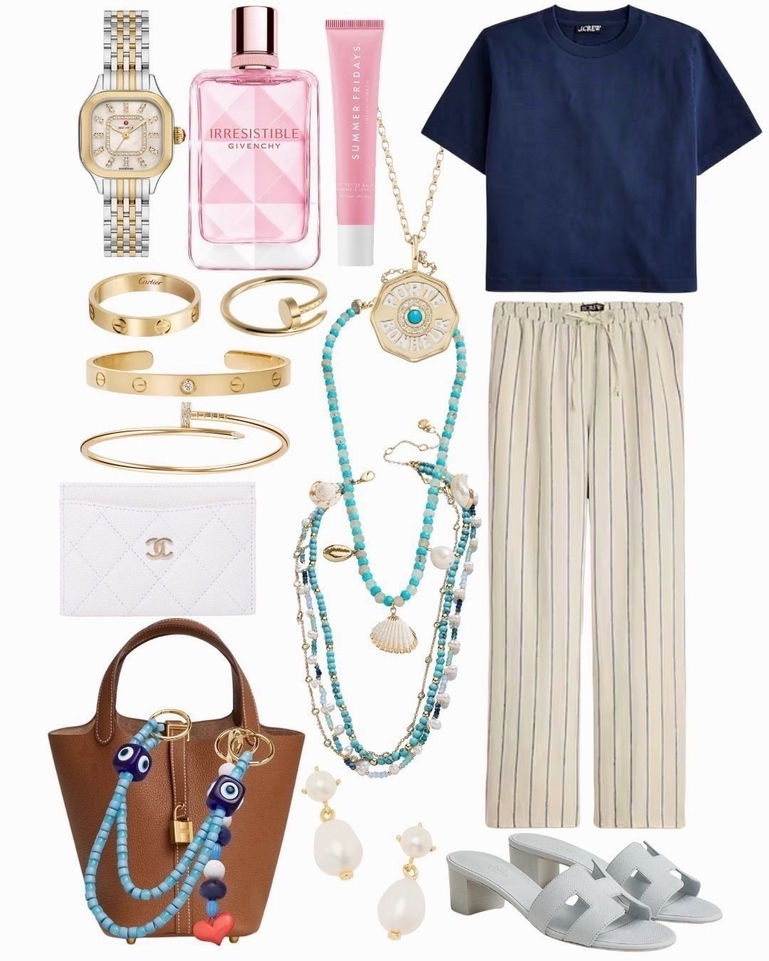 J crew navy boxy tee (small) with the best ever stripe linen pants (xs) and Baublebar accessories 



#LTKSeasonal #LTKFindsUnder100 #LTKootd