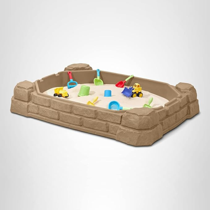 Step2 Natural Playful Sandbox, Kids Activity Sensory Table, Summer Outdoor Toys, Lid Included, Fo... | Amazon (US)