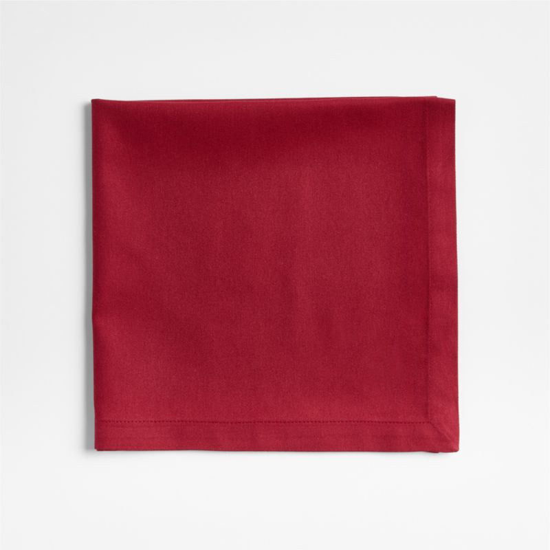 Aspen Luminous Red Organic Cotton Napkin + Reviews | Crate & Barrel | Crate & Barrel