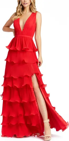 Tiered Ruffle A-Line Gown | Nordstrom