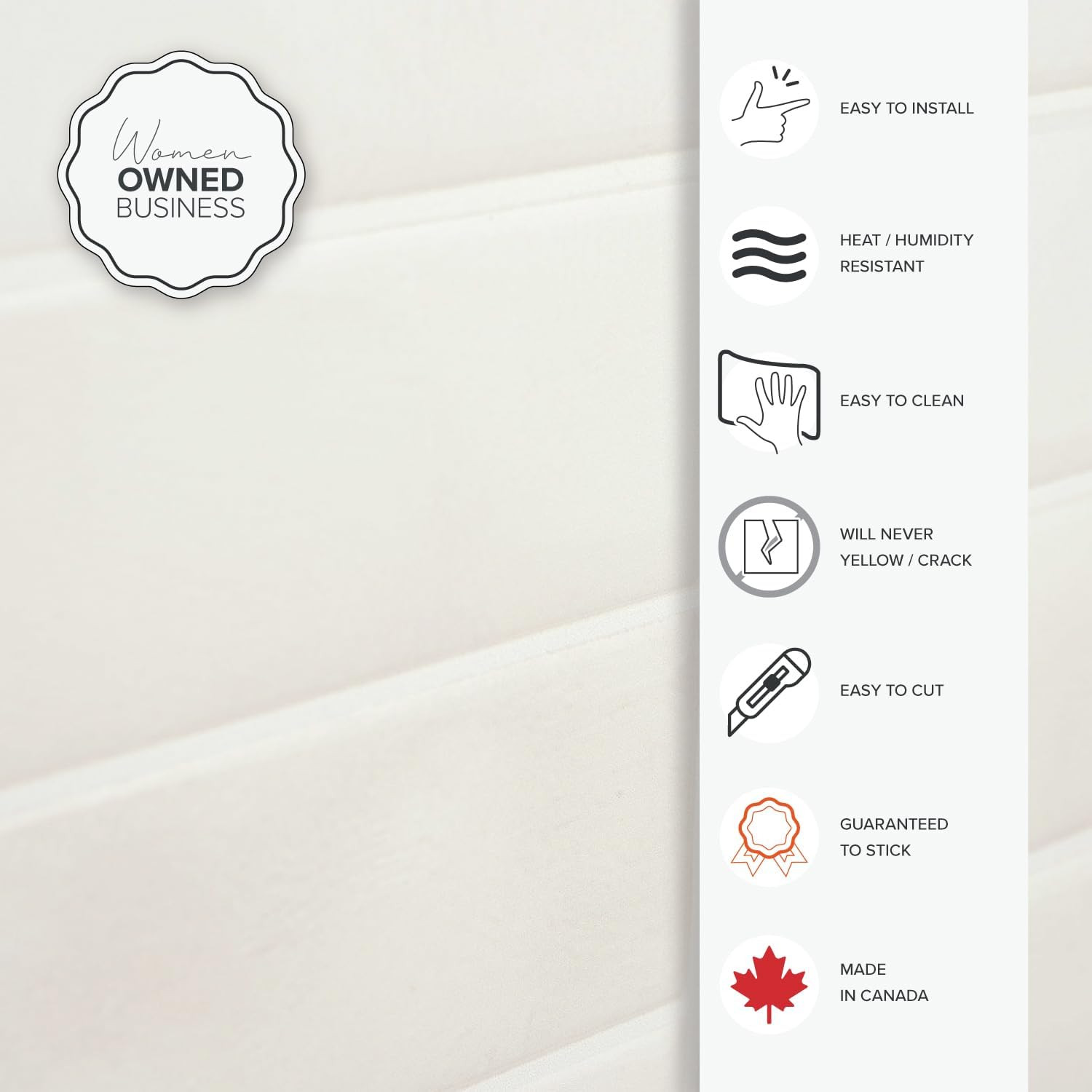 Smart Tiles Peel and Stick backsplash, Stacked White & Grey, 11.43"x9" | Amazon (US)