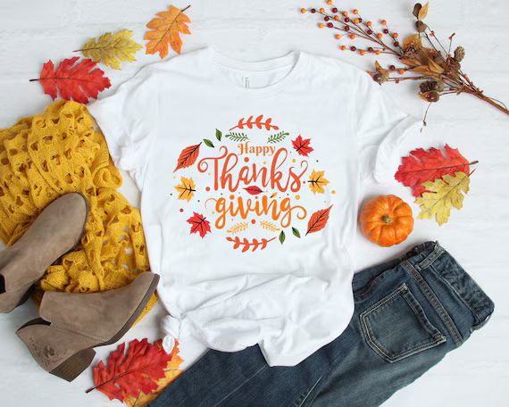 Happy Thanksgiving Shirt Thanksgiving Tee Family - Etsy | Etsy (US)