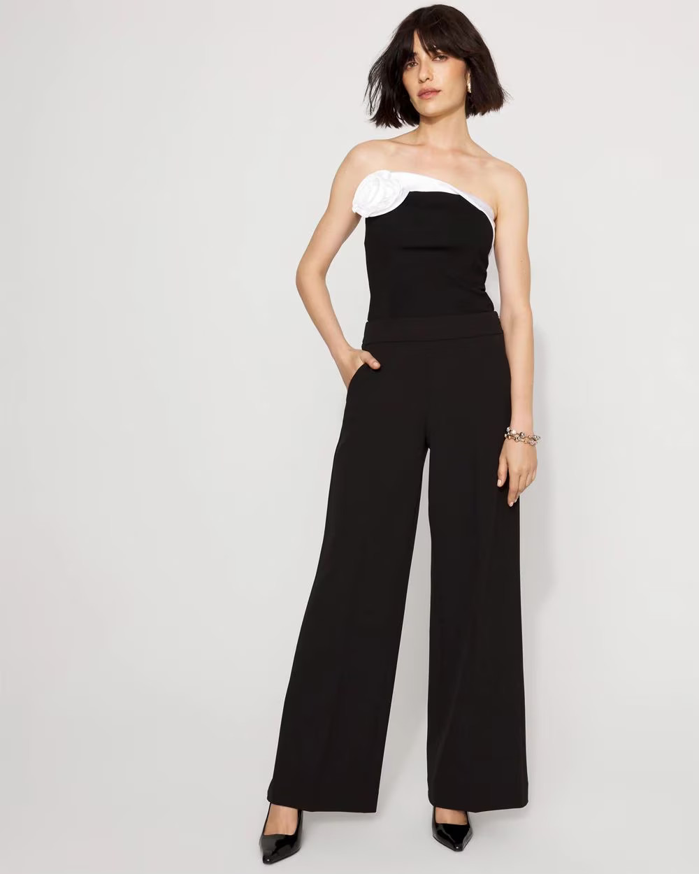 High-Rise Flat-Front Wide-Leg Pant | White House Black Market | White House Black Market