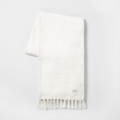 Knotted Fringe Throw Blanket White - Hearth &#38; Hand&#8482; with Magnolia | Target