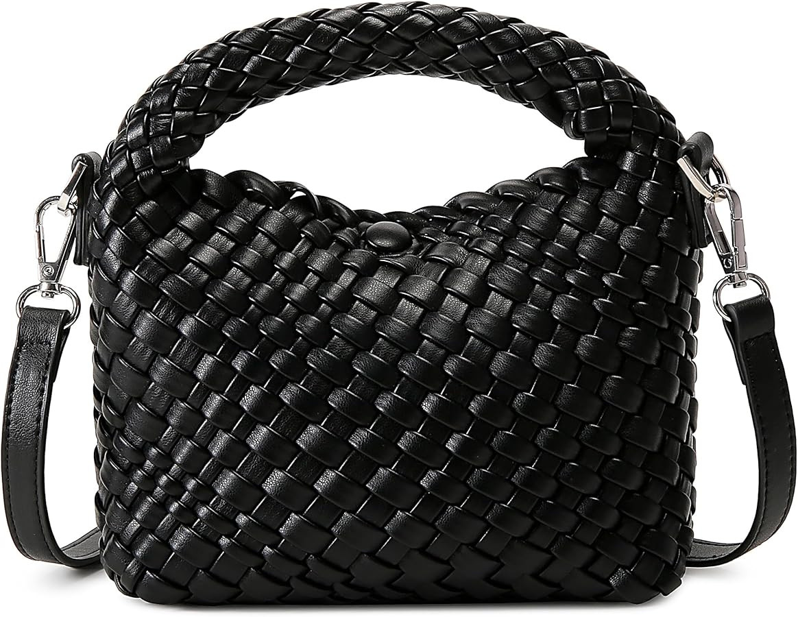 Fashion Small Woven Bag for Women, Handmade MINI HOBO Tote Bag Crossbody Handbag Travel Summer Be... | Amazon (US)