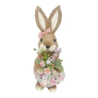 15.25" Sisal Bunny with Floral Dress by Ashland® | Michaels Stores
