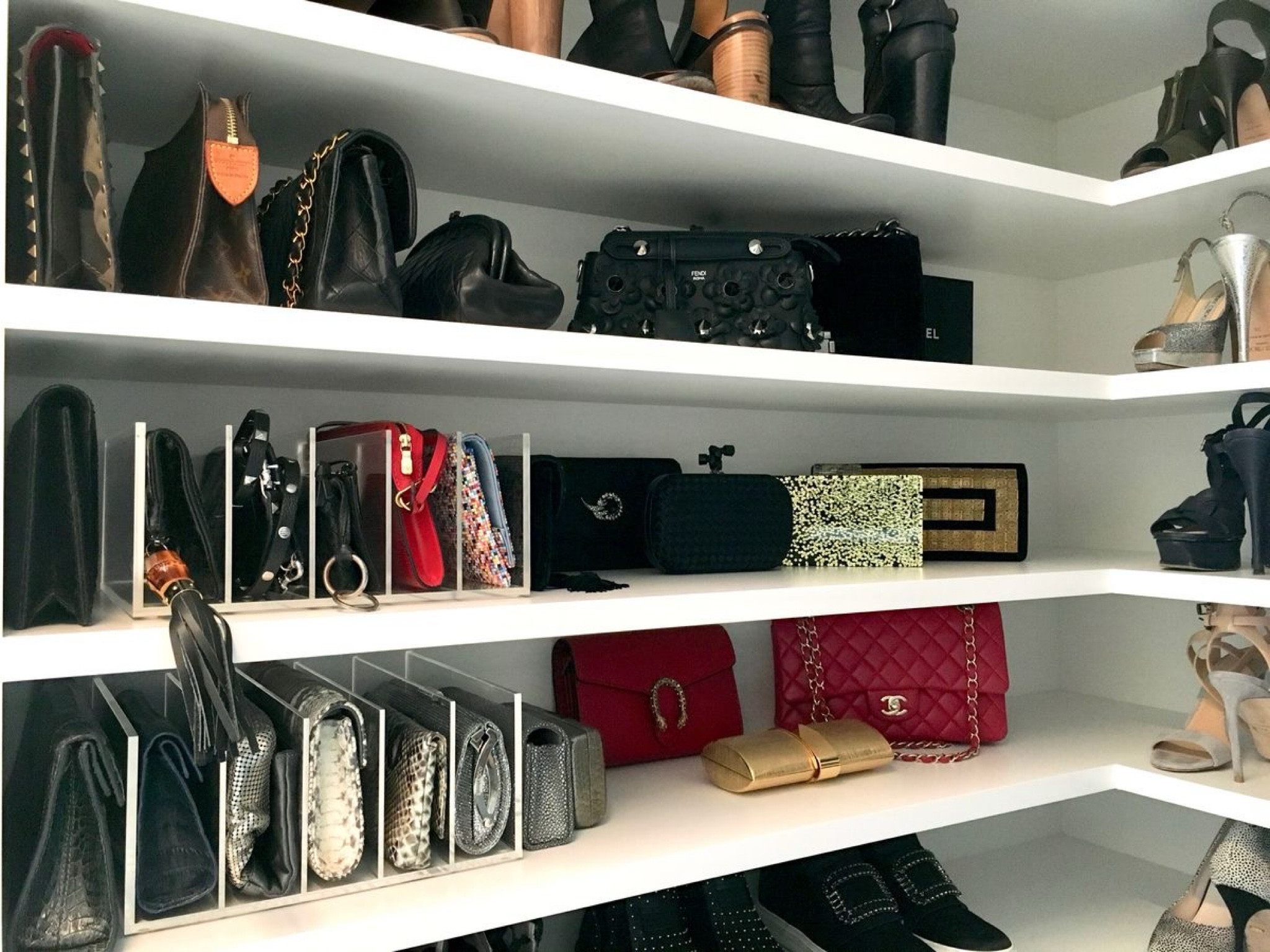 i love these acrylic file sorters for small handbags + clutches. keeping your bags upright means you can see them and access them easily. 

it's also protects delicate bags from getting scratched or damaged. especially patent leather which shouldn't be in contact with anything or color transfer can happen and be ruined. 

#LTKHome