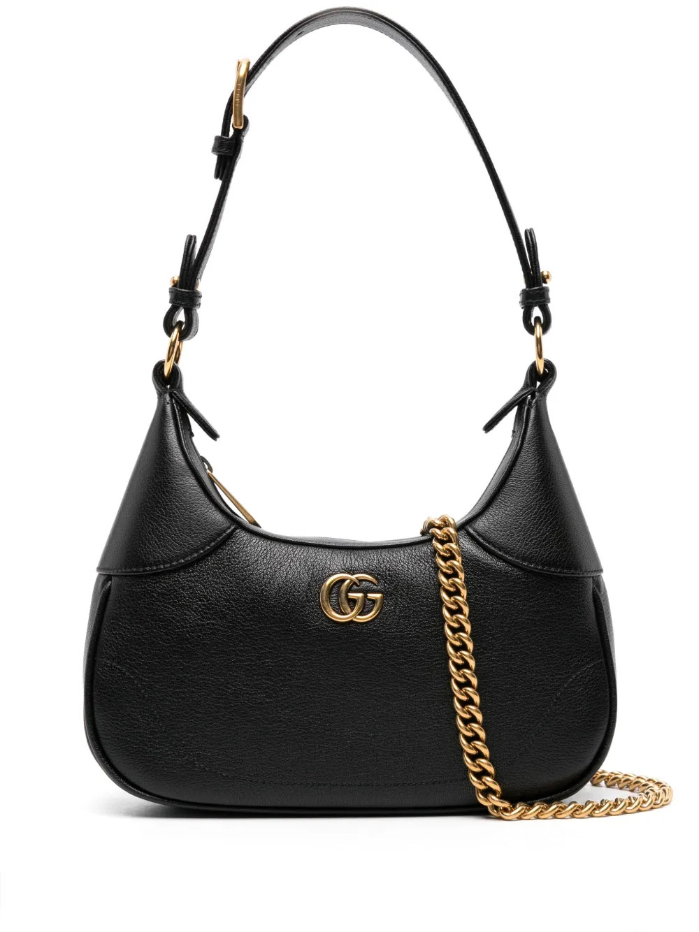 Gucci Small Aphrodite Shoulder Bag | Black | FARFETCH | Farfetch Global