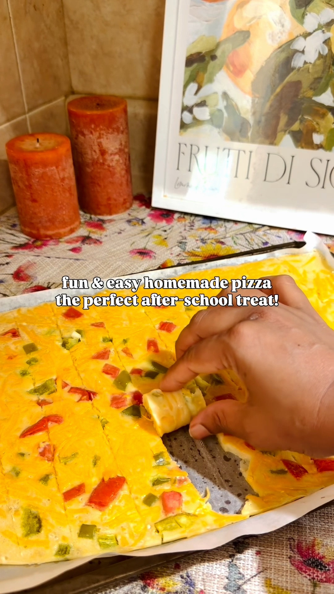 🍕✨ Get ready for the ultimate after-school snack that your kids will adore! 🎉 Easy homemade pizza is not just fun to make but oh-so-delicious! Here’s what you’ll need:

🥚 2 eggs 
🥄 1/4 cup vegetable oil 
🍚 1 cup all-purpose flour 
🥛 2 cups milk 
🧂 Salt to taste 
🧀 Shredded cheese (as much as you like!) 
🍅 Toppings: green peppers, tomatoes, mushrooms, pineapples—whatever your little ones desire!

Instructions: In a bowl, whisk together the eggs, milk, vegetable oil, flour, and salt until smooth. Line a sheet pan with baking paper and drizzle olive oil at the base. Pour the mixture onto the sheet pan and sprinkle with your favorite toppings and a generous layer of shredded cheese. I love adding green peppers and tomatoes for extra flavor! Sprinkle a bit more cheese on top, then pop it in a preheated oven at 250°F for 30-40 minutes. Once baked, cut into small rectangular pieces, roll them up, and watch your kids devour these tasty treats! 😋❤️ #homemadepizza🍕 #afterschoolsnack #kidsnacks #snack #snacks #kitchen #kitchentools #momblog #kitvhenmusthaves #baking #snackrecipe