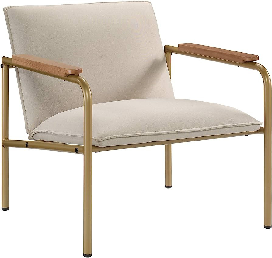 Sauder Coral Cape Lounge Chair, L: 26.77" x W: 28.35" x H: 26.77", Ivory finish | Amazon (US)