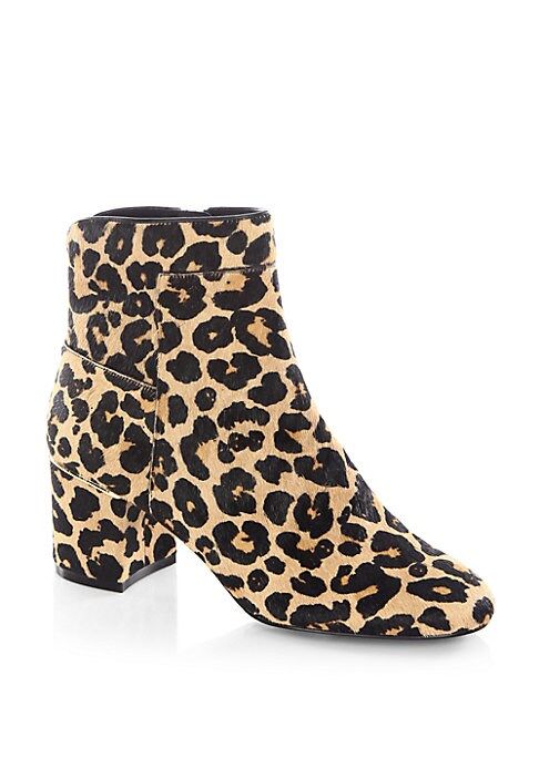 Arden Leopard-Print Fur Booties | Saks Fifth Avenue