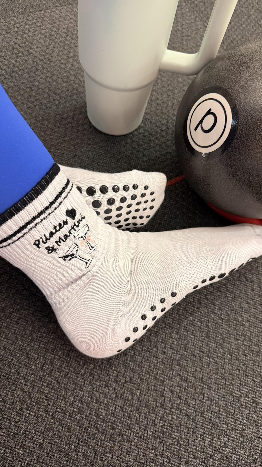 Yawlsow Pilates Grip Socks for Women Yoga Grippy Socks Cute Barre Non Skid Athletic Crew Sticky S... | Amazon (US)