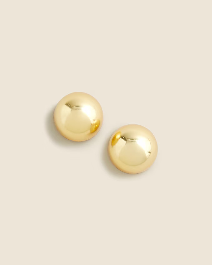 Oversized metallic-ball stud earrings | J. Crew US