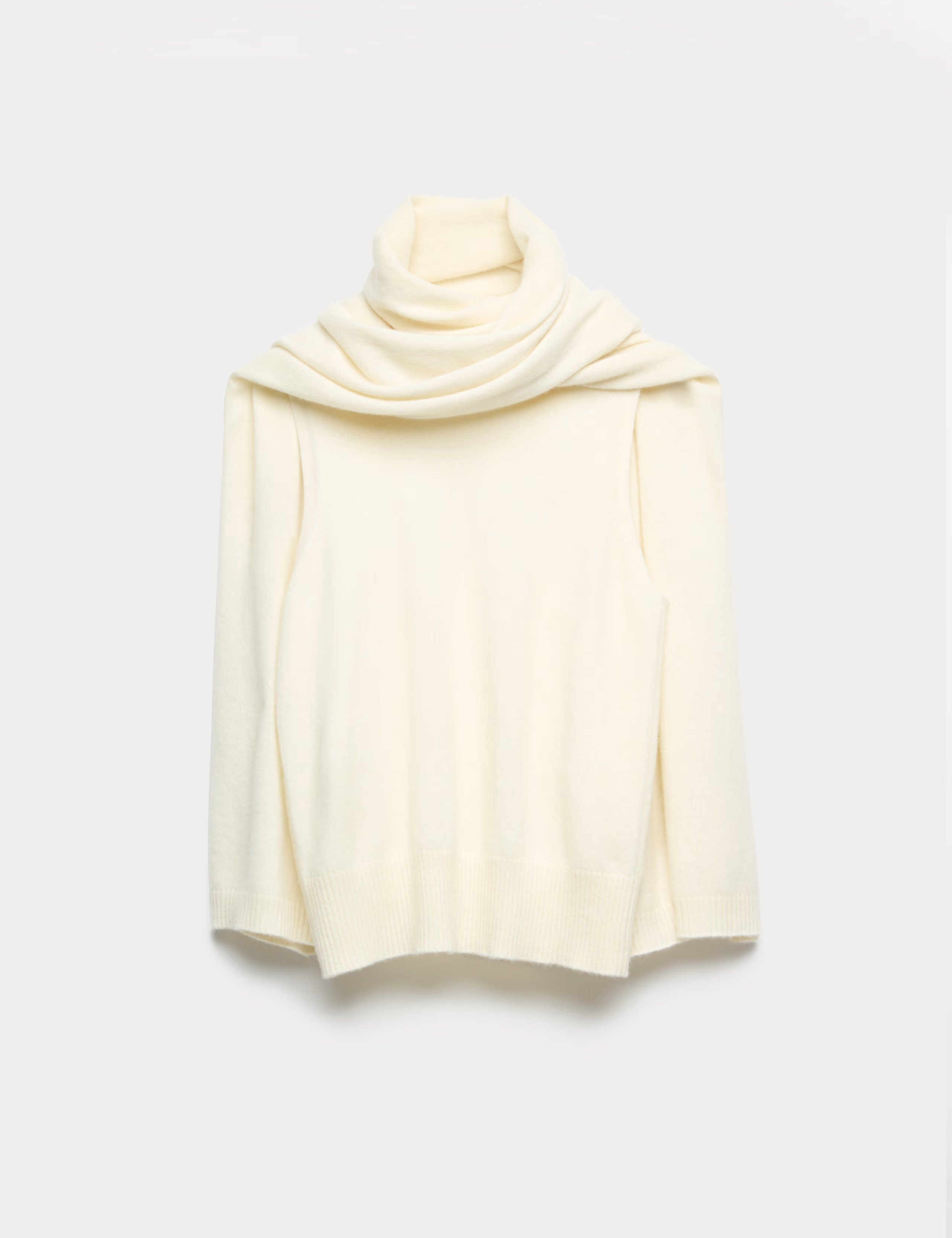 Pure Cashmere Scarf Neck Knitted Top | Marks & Spencer (UK)