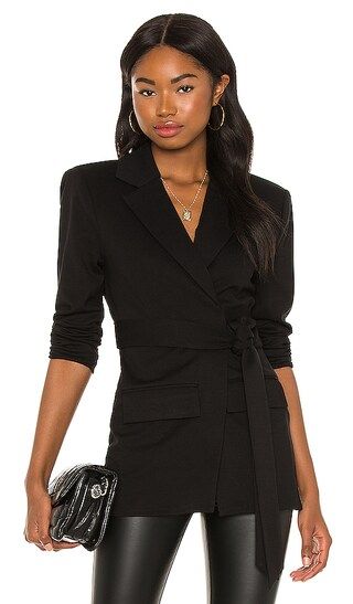 LPA Capri Wrap Blazer in Black. - size XL (also in L, M, S, XS) | Revolve Clothing (Global)
