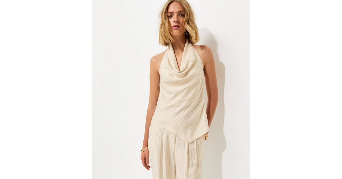 White Striped Halterneck Top | New Look | New Look (UK)