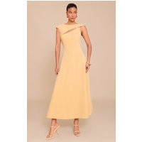 Butter Yellow Asymmetric Cut Out Detail Maxi Dress | PrettyLittleThing US