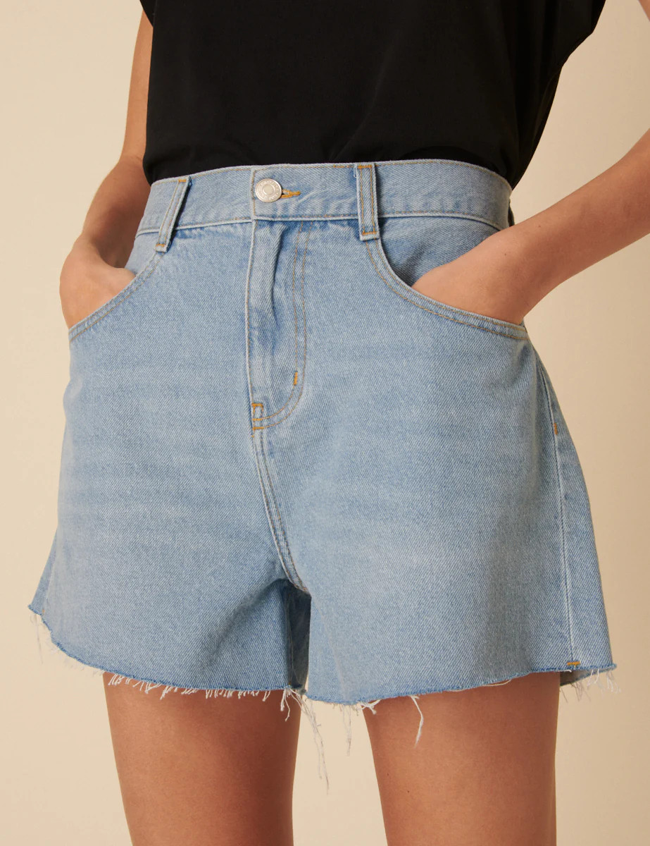 Light Blue Denim A-line Shorts | Nobody's Child
