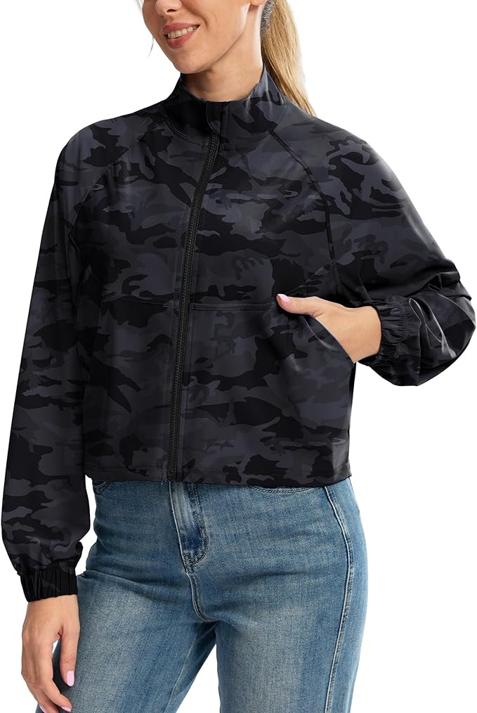 Soothfeel Women's Athletic workout Jacket Lightweight UPF 50+ Long Sleeve Sun Protection Shirts Z... | Amazon (US)