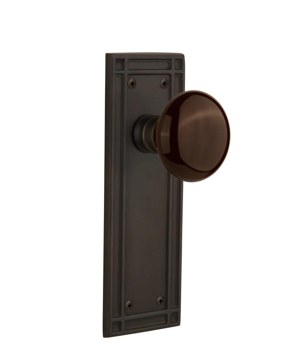 Mission Plate with Brown Porcelain Door KnobByNostalgic Warehouse3.0Rated 3 out of 5 stars.1 Revi... | Wayfair North America