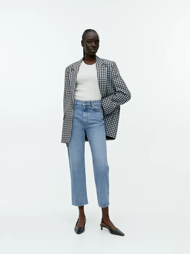 ROSE Cropped Straight Stretch Jeans | ARKET (US&UK)
