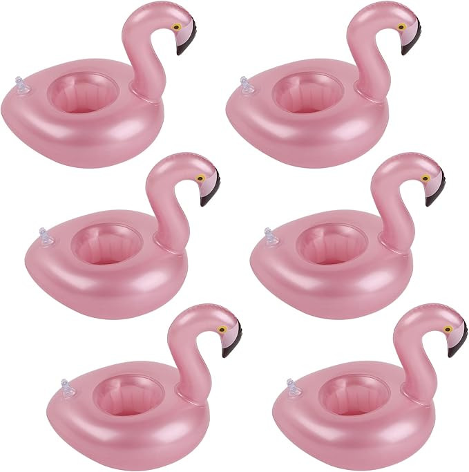 Kleeblatt Pool Drink Floaties, Flamingo Inflatable Drink Holders Floating Cup Holders Drink Float... | Amazon (US)