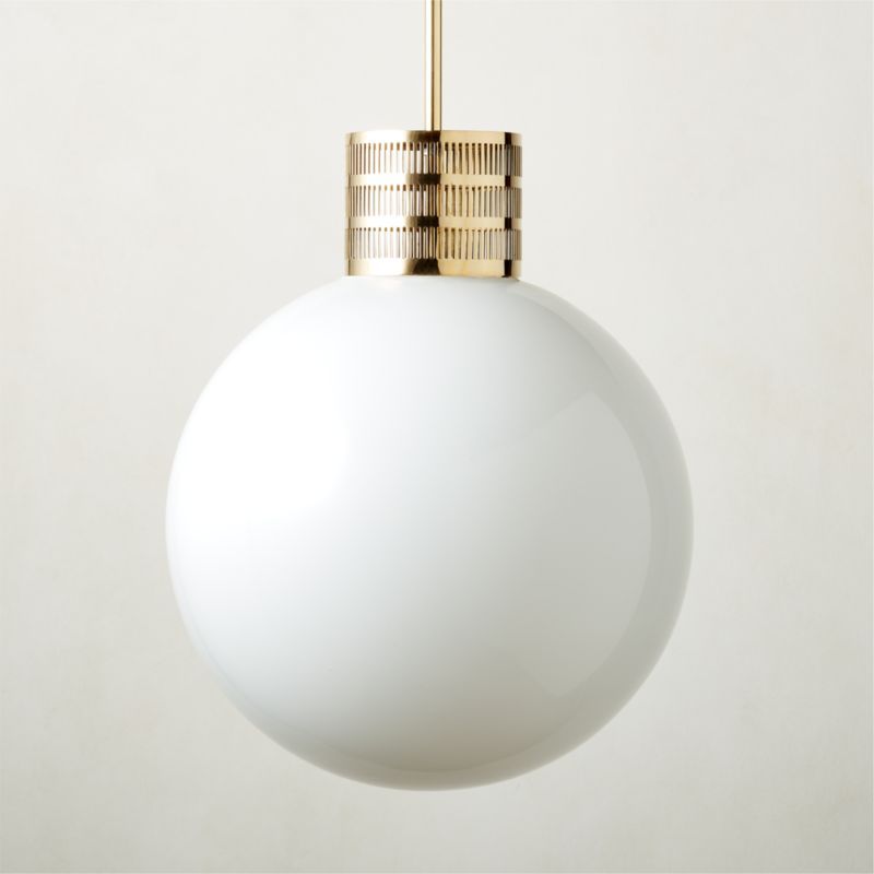 Givoni Polished Brass Pendant Light | CB2 | CB2