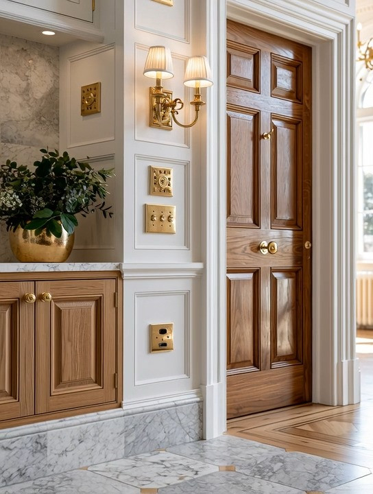 One detail you'll notice in almost every elegant home? Wall sconces.

Luxury homes aren't beautiful because they're filled with expensive furniture. They're beautiful because every detail has been thoughtfully considered.

Wall sconces are one of those timeless details that instantly make a home feel custom and refined. They add warmth, create layered lighting, and transform an ordinary wall into an architectural feature.

We especially love antique gold sconces with ivory shades. They pair beautifully with natural wood, marble, brushed gold hardware, and classic panel molding, creating a look that feels timeless rather than trendy.

Whether you install a matching pair to frame an entryway, mirror, artwork, or fireplace, or use a single sconce to highlight a cozy corner, this simple addition adds elegance both day and night.

Browse our curated collection of wall sconces and discover how one thoughtful lighting detail can completely elevate your home.

Because true luxury is found in the details most people overlook.

#WallSconces #LayeredLighting #HomeDecor #ElegantAndDriven 

 #LTKHome