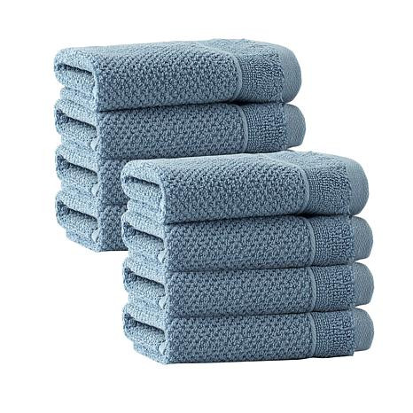 Enchante Home Veta Set of 8 Turkish Cotton Wash Cloths - 8624938 | HSN | HSN